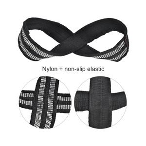 Correas de entrenamiento de fitness de figura ocho resistentes hechas a medida último diseño ajustable antideslizante precio de fábrica para levantamiento de pesas - Product Image 6