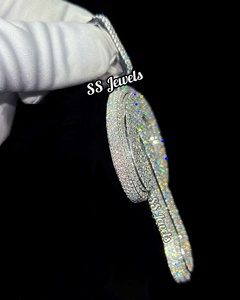 Custom Iced P Pendant VVS Lab Grown Diamond Sterling Silver Rhodium Plated Hip Hop Necklace Customized Letter <b>Charm</b> Gift for Hip - Product Image 4