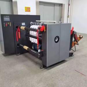 Máquina rebobinadora de corte longitudinal de rollo de papel Jumbo Delta 300 M/Min con motor central y componente PLC - Product Image 1