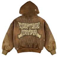 Nouveauté : Sweat à capuche pour homme en tricot avec imprimé numérique patchwork, coupe classique, style streetwear décontracté, idéal pour l'hiver