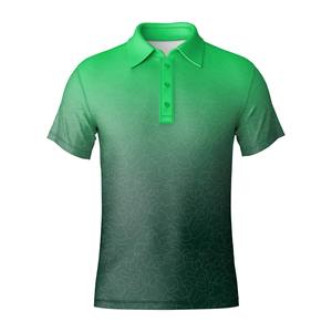 Custom <b>Men's</b> <b>Polo</b> <b>Shirt</b> with Gradient Blue Design, Breathable Polyester Fabric, Short Sleeve Sports Casual Golf <b>Polo</b> Bulk Orders - Product Image 3