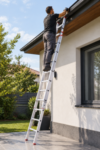 Échelle pliante en aluminium extensible à 12 marches Kanat KAS-220, capacité de 150 kg, design moderne certifié EN131, portable - Product Image 3
