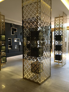 Paravent décoratif en métal en acier inoxydable pour salon, salon et décoration intérieure - Product Image 2