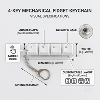 Kpop Idol Plastic Mechanical Keyboard Keycap Keychain Custom Korean Alphabet Vowels Consonants Light Weight Fashion Trend Fidget