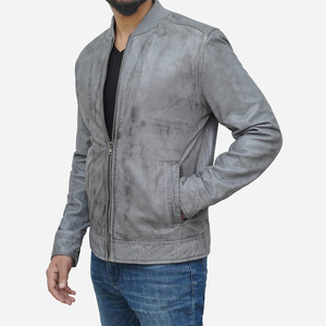 Men <b>Winter</b> <b>Leather</b> <b>Jacket</b> Casual Streetwear Cowhide Genuine <b>Leather</b> Eco-Friendly Breathable Custom Print OEM Wholesale - Product Image 2