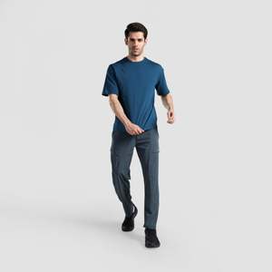 Pantalon de style streetwear Atlas gris foncé, taille XL, 100% coton avec fermetures éclair, plis et lavage coloré pour l'hiver - Product Image 4