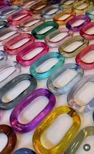 Crystal Clear & Color Resin Chain for Wall Decoration Trending Chain Links Beautiful Colorful Removable Chains for New Year - Product Image 2