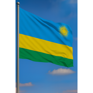 Rwanda Outdoor World Flag Digital Printed Pennant Aluminum and Fiberglass Flagpole Silk Polyester <b>Banners</b> for Display - Product Image 3