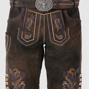 Nuevos pantalones cortos bávaros de cuero Oktoberfest Lederhosen tradicional alemán 2025 - Product Image 3