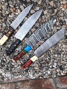 Juego de Cuchillos de Chef de Acero de Damasco Hechos a Mano con Mangos Impresionantes, Cuchillos de Cocina de Grado DIY, Soporte OEM - Product Image 5