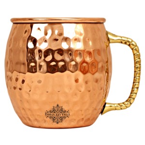 Taza de Cobre Puro para Moscow Mule con Diseño Martillado para Fiestas - Product Image 1