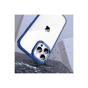 Coque en silicone bleu foncé premium à motif floral pour iPhone 14 Pro, protection antichoc, coque arrière, étui de téléphone portable Ins Animation - Product Image 3