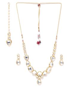 Conjunto de Collar y Aretes de Fiesta, Estilo Tradicional Dorado, Joyería de Moda, Regalo para Mujer, Boda, Chapado en Oro de 18K, Collar Largo con Circonita - Product Image 2