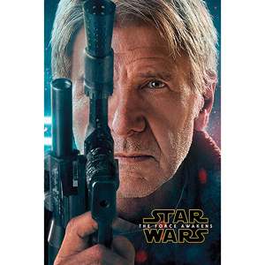 Affiche Star Wars Episode 7 Han Solo style moderne avec cadre noir pour décoration murale - Product Image 5