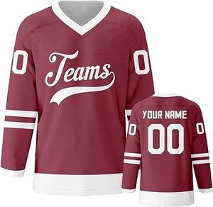 Construya su marca con camisetas de hockey sobre hielo personalizadas, precio competitivo de alta calidad, envío rápido - Product Image 3