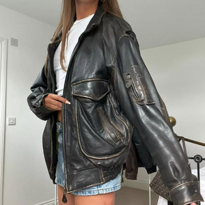 Veste en cuir pour femmes la plus vendue, logo personnalisé, prix de gros d'usine, vestes en cuir sur mesure, taille personnalisée, vestes en cuir d'hiver - Product Image 4