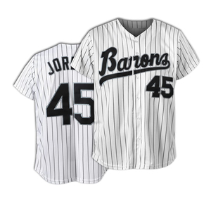 Jersey de béisbol Equipo juvenil Ajuste abotonado Malla bordada personalizada Camisa de softbol de secado rápido Aparejos Sarga Nombre Número Transpirable EE. UU. - Product Image 5