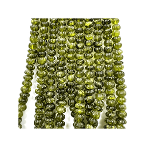 Perles de pierre de vessonite naturelle de qualité supérieure rondelle lisse 5 à 6mm environ 8 pouces brin pour la fabrication de bijoux - Product Image 5