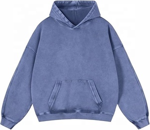 Sweat-shirts à capuche à séchage rapide et respirants, effet délavé, personnalisables, imprimés, brodés, en molleton de coton mélangé, avec logo, haute qualité, pour hommes, coupe oversize - Product Image 5