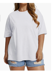 T-shirt à manches courtes et col rond pour femmes grande taille, vente en gros d'usine au Bangladesh, logo personnalisé, nouvelle arrivée, livraison rapide - Product Image 6