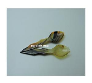 Servidor de Ensalada de Cuerno Natural Hecho a Mano, Nuevo Diseño, Cuchara Decorativa de Cuerno para Servir, para Uso en el Hogar, Hotel y Cocina - Product Image 1