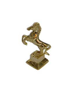 Vajilla de caballo de latón, estilo Art Deco, estatua de caballo corriendo, patas levantadas para decoración del hogar - Product Image 1