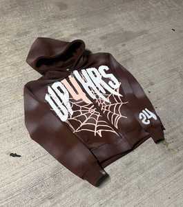 OEM Manufacturer Sun Fade And <b>Distressed</b> Embroidery 100% Cotton Fleece <b>Top</b> Quality Fabric Men Streetwear Hoodies 500 GSM - Product Image 5