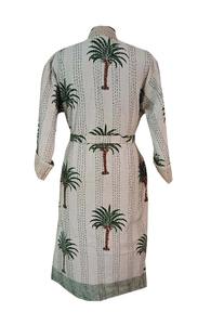 Indian Handmade Kantha Stitch <b>Robe</b> Soft Cotton Floral Printed Kimono Throw <b>Women's</b> Long Dress Top Bath Spa Plus Size Wholesale - Product Image 3