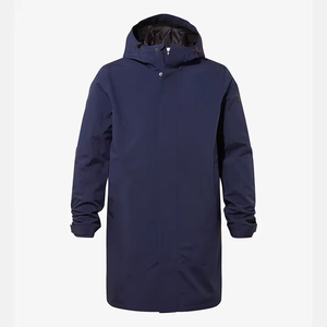 Blouson en jean personnalisé pour homme, à capuche, imperméable, respirant, coupe-vent, en toile, pour l'hiver, style urbain, avec lettres sur le devant - Product Image 5