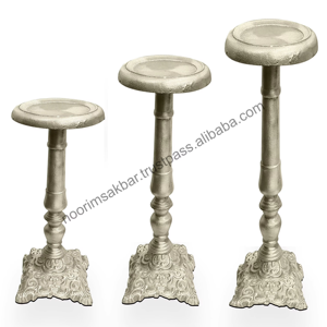 Bougeoir en aluminium fait à la main élégant support de placage noir élégant nickelage personnalisé pour la décoration intérieure lanternes de noël - Product Image 6