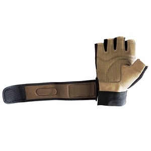 Custom Half Finger Fitness Gloves Breathable Mesh Weightlifting Gym Gloves Non Slip Adjustable Wrist <b>Strap</b> OEM - Product Image 5