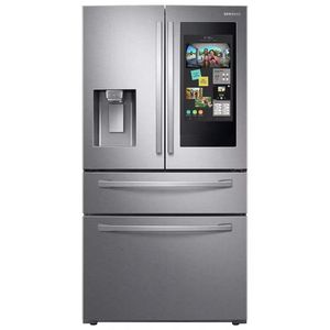 Nuevo de Fábrica, Alta Calidad, 28 Cu. Refrigerador de 4 Puertas Francesas con Pantalla Táctil Family Hub de 21.5 Pulgadas, Acero Inoxidable - 3 Años de Garantía - Product Image 1