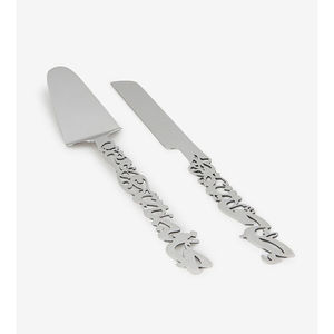 Juego de cuchillo y servidor de acero inoxidable de 2 piezas aceptado con logotipo y tamaño personalizados de nuevo estilo al por mayor para cumpleaños, bodas y eventos - Product Image 4