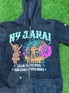 Ensemble de survêtement pour homme en molleton 100% coton, lavé à l'acide, respirant, écologique, streetwear, coupe ample, surdimensionné, avec pantalon de survêtement - Product Image 3