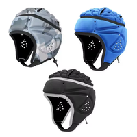 Casques de protection rembourrés légers en EVA rouge pour hommes et femmes, respirants, réglables, pour l'entraînement sportif 7v7