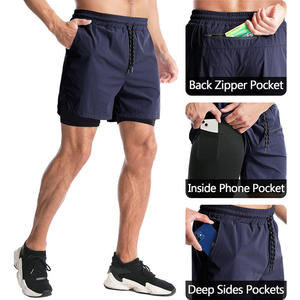 Pantalones cortos de Color sólido de material ligero para hombres con bolsillos gimnasio entrenamiento deportes correr últimos pantalones cortos para hombres de secado rápido - Product Image 3