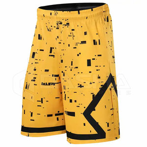 Pantalones cortos de baloncesto para hombre con logotipo personalizado OEM 2025, pantalones cortos de verano de talla grande con estampado de malla de poliéster transpirable - Product Image 2