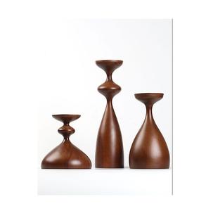 Bougeoir en bois naturel de conception unique pour la décoration à la maison bon prix accessoires d'éclairage pour Noël - Product Image 6