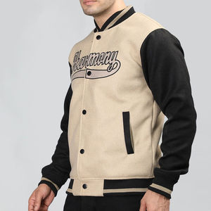 Veste de baseball à capuche pour homme de haute qualité avec logo sur le devant Broderie personnalisée Couleur et taille personnalisées Respirant - Product Image 3