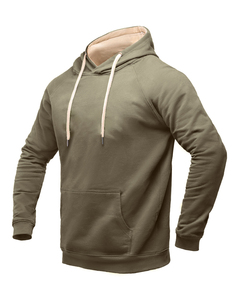 Sweat à capuche 100% coton à la mode pour hommes, sweat à manches longues solide, pull chaud, veste à capuche pour décontracté, hiver, Streetwear - Product Image 1