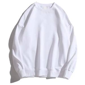 Basics Crew Neck Unisex 100% algodón sudaderas de gran tamaño bordado estampado sudaderas con capucha hombres Casual en blanco hombres sudaderas - Product Image 2