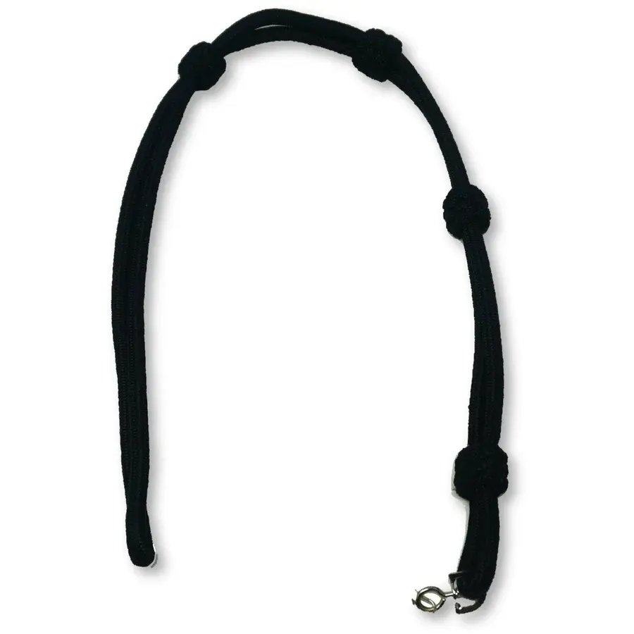 حبل أسود للاستخدام الاحتفالية مصنوع في الفسكوز بأربع عقد ، إكسسوارات حبل موحد ، حبل ترويحي
