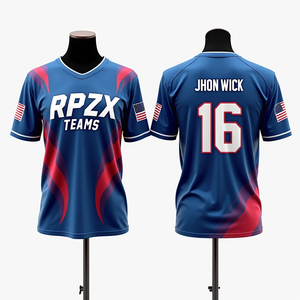 เสื้อกีฬาสำหรับผู้ชายเสื้อคอลูกเรือน้ำหนักเบาระบายอากาศได้สำหรับชุดตกปลาซอฟต์บอลฟุตบอล - Product Image 1