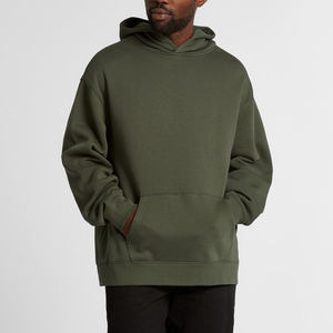 เสื้อฮู้ดดี้ผู้ชายผ้าฟลีซหนานุ่มคุณภาพสูง สกรีนโลโก้ตามสั่ง ทรงหลวม ไหล่ตก มีกระเป๋า เหมาะสำหรับฤดูหนาว - Product Image 3