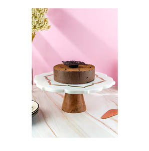 Soporte cuadrado de madera y mármol para exhibición de tartas, diseño Simple, para mesa, colección de diseñador, precio asequible - Product Image 3
