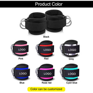 Correas de tobillo de material PU de alta calidad para máquinas de cable de gimnasio logotipo personalizado compatible gran oferta cinturón de entrenamiento - Product Image 4
