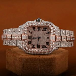 Custom Iced Out VVS Moissanite Luxury Limited Edition Vintage Analog Quartz <b>Watch</b> with GRA Certification - Product Image 1