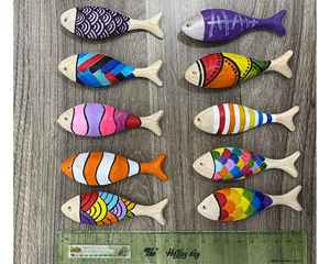 Hermosa decoración de pared de peces de madera de Vietnam con acabado rústico Ideal para manualidades de regalo de peces de madera y decoración del hogar de exportación - Product Image 5