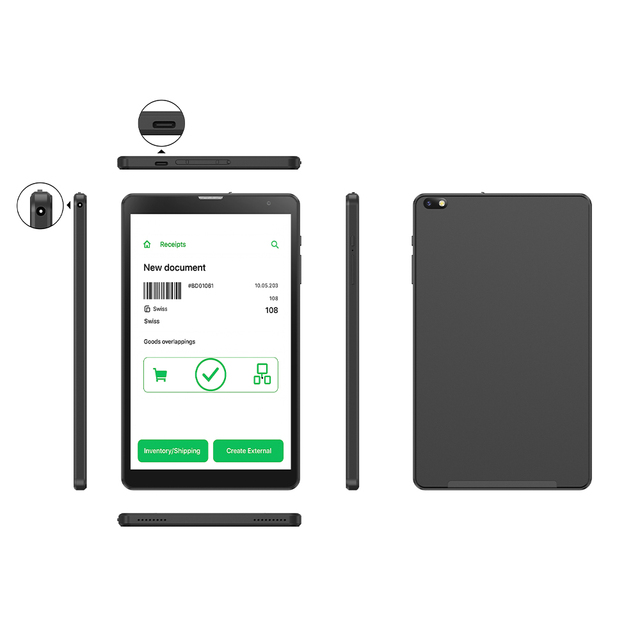 8 Inch 4G LTE Android 15 Tablet with DC Power Input USB-C Host MTK G80 Octa Core GPS Tablet OEM ODM Industrial Android Tablet