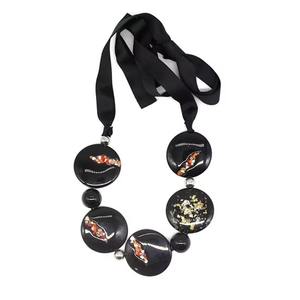 Collier en résine bohème, bijoux artistiques, pendentif en résine scintillante MN EXPORTS, look tendance et unique - Product Image 4